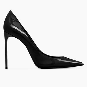 Saint🦋Laurent YSL PUMP✨BLACK PATIENT LEATHER✨ ZOE PUMPS! SZ 9!